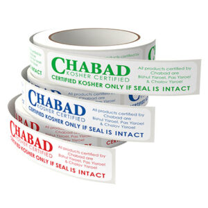 Chabad Kosher Certified stickers labels