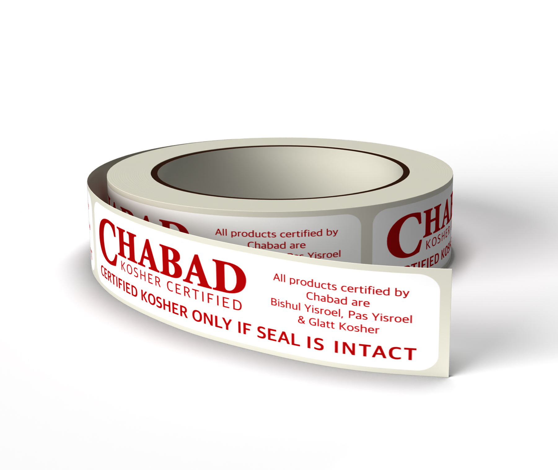 chabad certified kosher red glatt kosher sticker