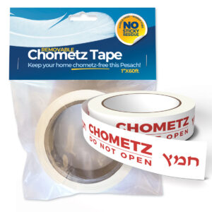 Packaged removable chometz tape leaves no residue for marking cabinets NOT kosher for passover