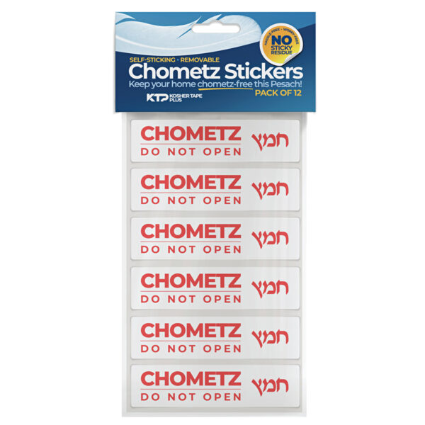 Packaged removable chometz stickers leaves no residue for marking cabinets NOT kosher for passover