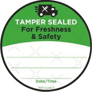 Writable Tamper Evident Freshness & Safety Writable Tamper Evident Freshness & Safety Seal